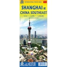 ITMB Shanghai and China South East travel reference map featuring 1:16,000 scale city streets and the southeastern provincial transit network. ITMB Shanghai and China South East travel reference map featuring 1:16,000 scale city streets and the southeastern provincial transit network.
