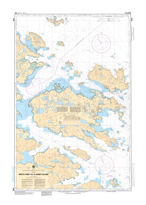Official Canadian Hydrographic Service CHS Chart 4745 from White Point to Sandy Island featuring coastal depth soundings and navigation aids.