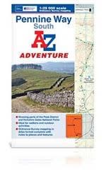 A-Z Adventure Atlas of the Pennine Way South showing 1:25 000 scale Ordnance Survey Explorer map pages from Edale to Bowes. A-Z Adventure Atlas of the Pennine Way South showing 1:25 000 scale Ordnance Survey Explorer map pages from Edale to Bowes.