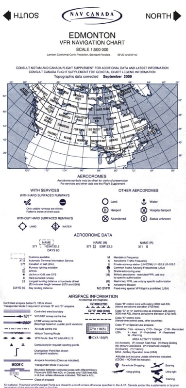 VNC 5015 Edmonton Aeronautical Chart. The VFR Navigation Chart (VNC) is used by VFR pilots on short to extended cross-country flights at low to medium altitudes and at low to medium airspeeds. The chart displays aeronautical information and sufficient top