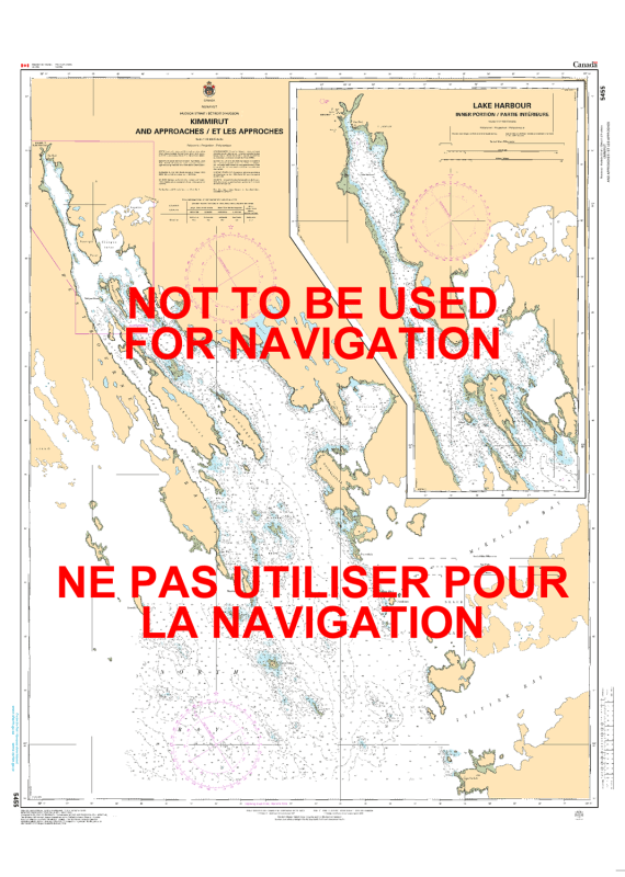 5455 - Kimmirut and Approaches - Canadian Hydrographic Service (CHS)'s exceptional nautical charts and navigational products help ensure the safe navigation of Canada's waterways. These charts are the 'road maps' that guide mariners safely from port to po
