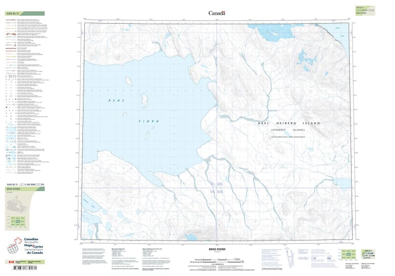 560D03 - RENS FIORD - Topographic Map