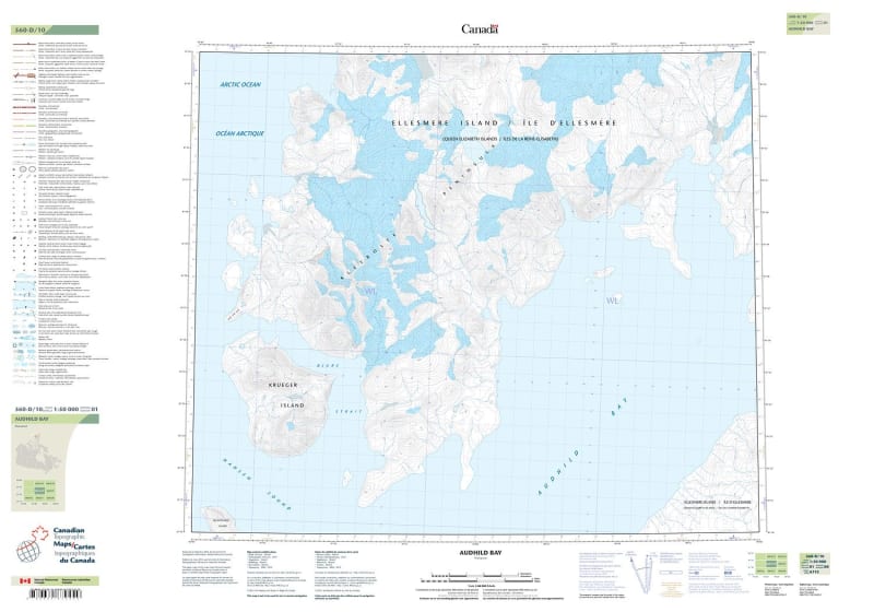 560D10 - AUDHILD BAY - Topographic Map