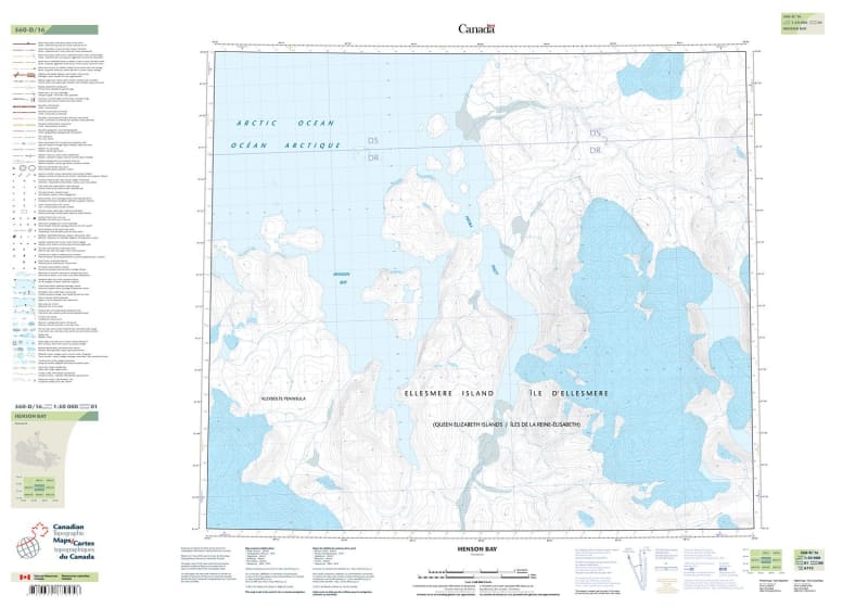 560D16 - HENSON BAY - Topographic Map