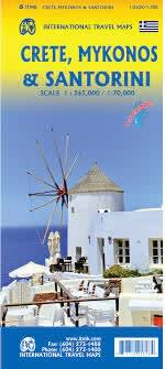 Navigate the Greek Isles confidently with the ITMB Waterproof Map of Crete, Mykonos, & Santorini. Features detailed roads, top attractions, and Eastern Mediterranean cruising on reverse.