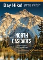 North Cascades Day Hike guidebook showing the cover of the Washington State trail guide with full-color photos and topographic maps. North Cascades Day Hike guidebook showing the cover of the Washington State trail guide with full-color photos and topographic maps.