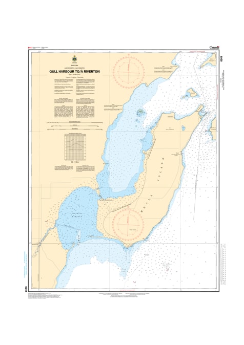 Official CHS 6249 nautical chart for Gull Harbour to Riverton showing water depths, navigational aids, and coastal details for Lake Winnipeg. Official CHS 6249 nautical chart for Gull Harbour to Riverton showing water depths, navigational aids, and coastal details for Lake Winnipeg.