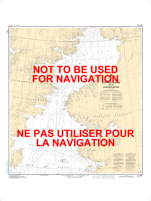 7071 - Cape Norton Shaw to Cape M'Clintock Nautical Chart. Canadian Hydrographic Service (CHS)'s exceptional nautical charts and navigational products help ensure the safe navigation of Canada's waterways. These charts are the 'road maps' that guide marin