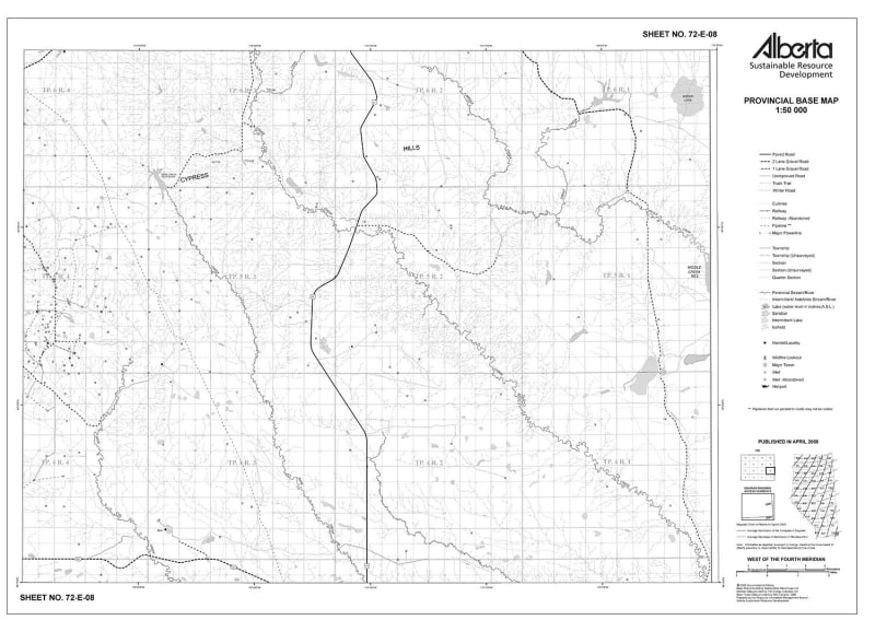 72E08R Alberta Resource Access Map