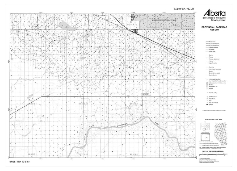 72L03R Alberta Resource Access Map