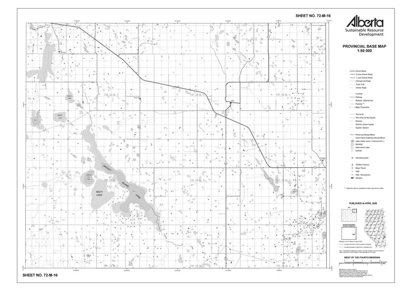 72M16R Alberta Resource Access Map
