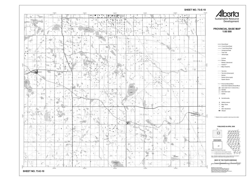 73E10R Alberta Resource Access Map