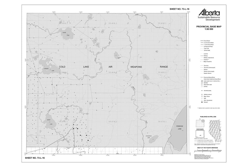 73L16R Alberta Resource Access Map