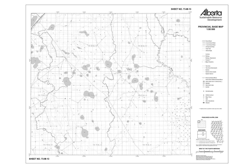 73M13R Alberta Resource Access Map