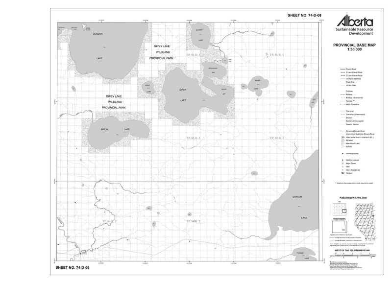 74D08R Alberta Resource Access Map