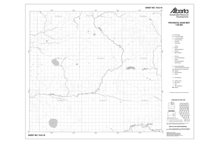 74D15R Alberta Resource Access Map