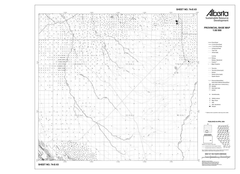 74E03R Alberta Resource Access Map
