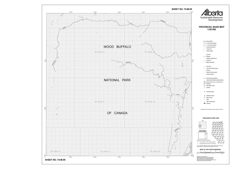 74M05R Alberta Resource Access Map