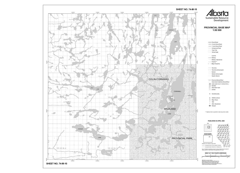 74M10R Alberta Resource Access Map