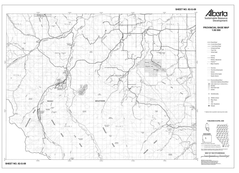 82G08R Alberta Resource Access Map