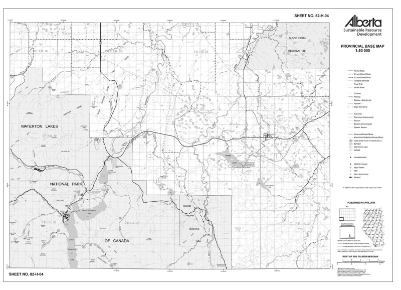 82H04R Alberta Resource Access Map