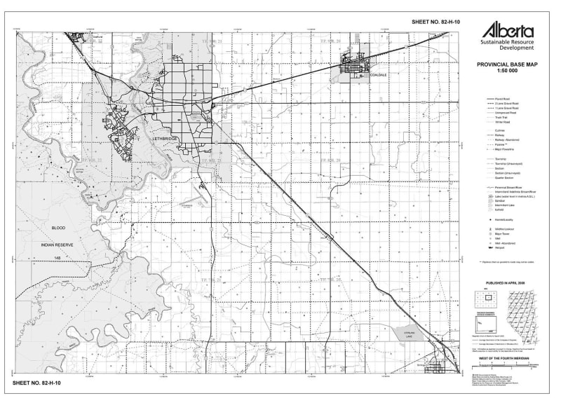 82H10R Alberta Resource Access Map