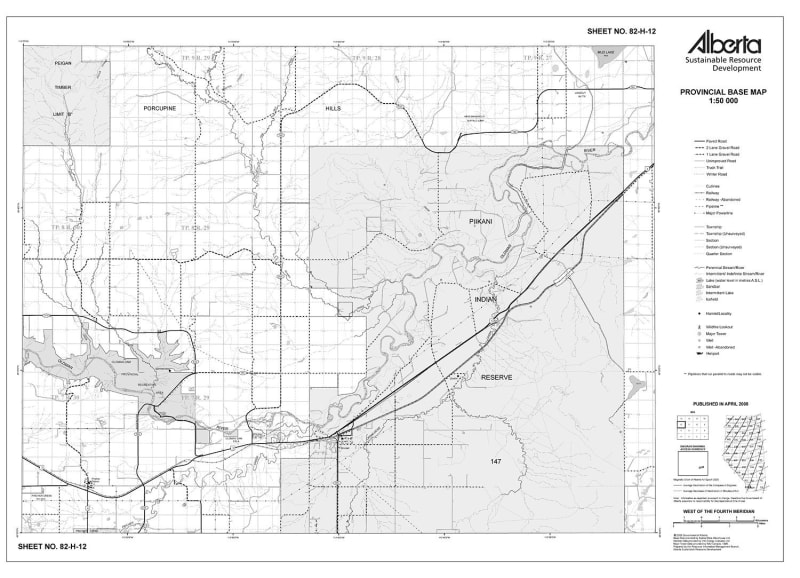 82H12R Alberta Resource Access Map