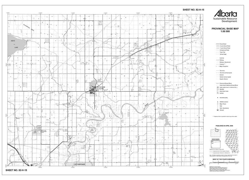 82H15R Alberta Resource Access Map