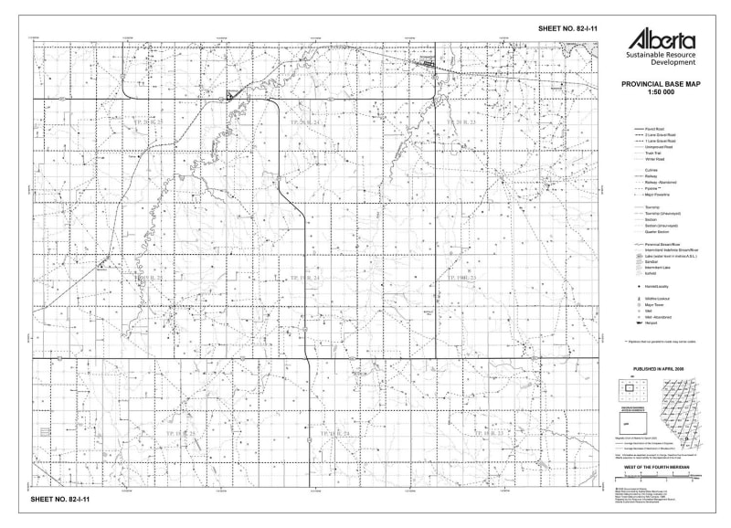 82I11R Alberta Resource Access Map