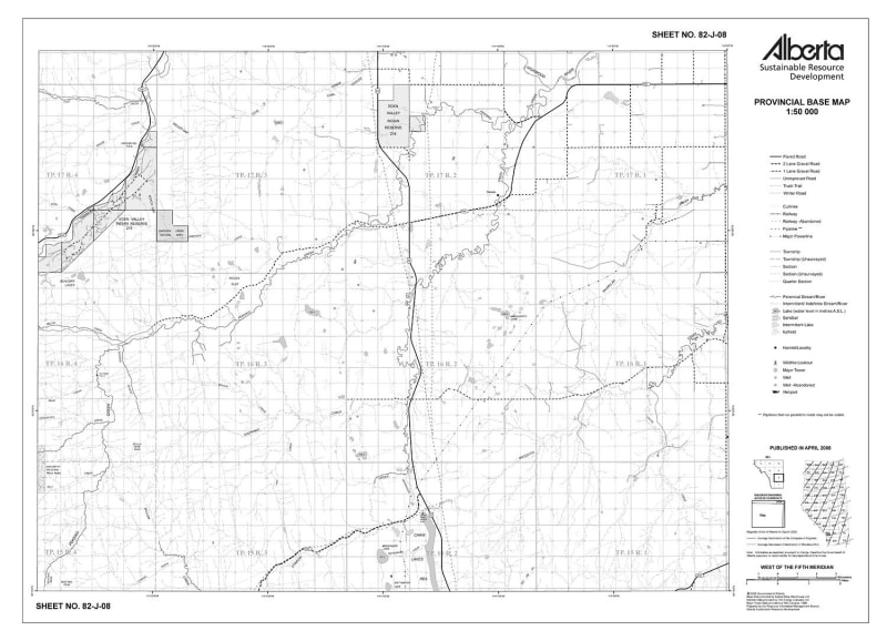 82J08R Alberta Resource Access Map