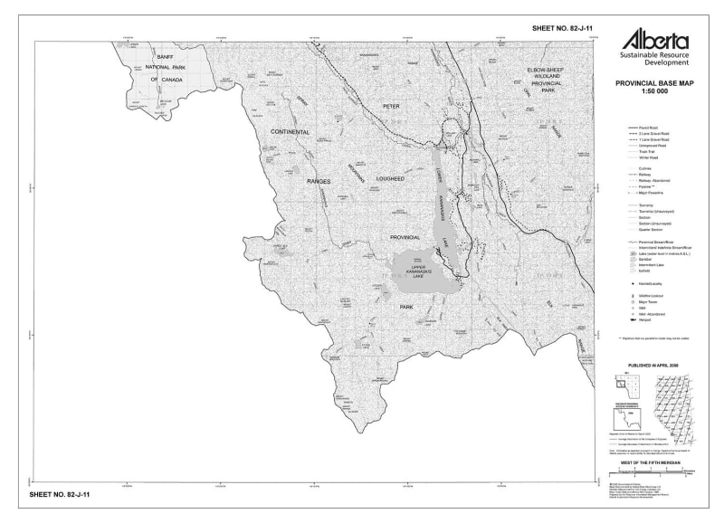 82J11R Alberta Resource Access Map