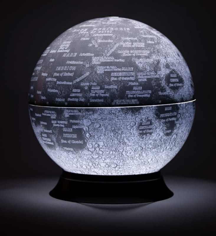 Commemorate the 50th Anniversary of the Apollo 11 Moon Landing with this stunning National Geographic & Replogle 12-inch Illuminated Moon Globe. This special edition globe is a perfect tribute to one of humanitys greatest achievements in space exploration