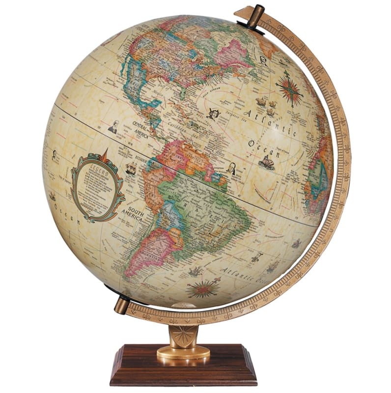 DÃ©couvrez le Carlyle de Replogle : un globe illuminÃ© de 30 cm avec relief tactile et socle en bois de noyer. Une piÃ¨ce de dÃ©coration luxueuse et Ã©ducative en franÃ§ais.