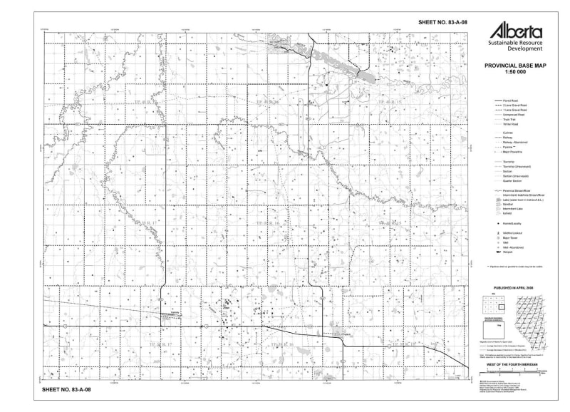 83A08R Alberta Resource Access Map