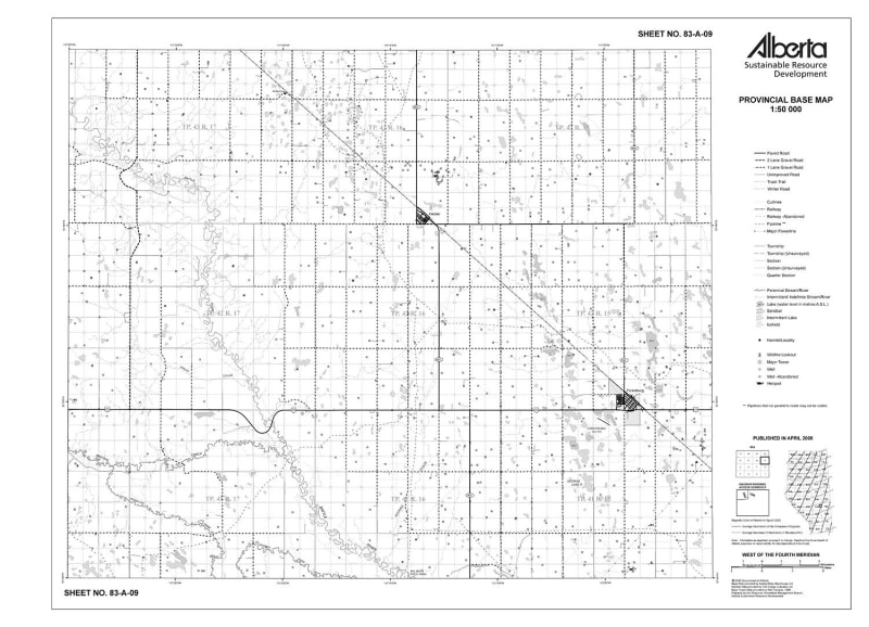 83A09R Alberta Resource Access Map