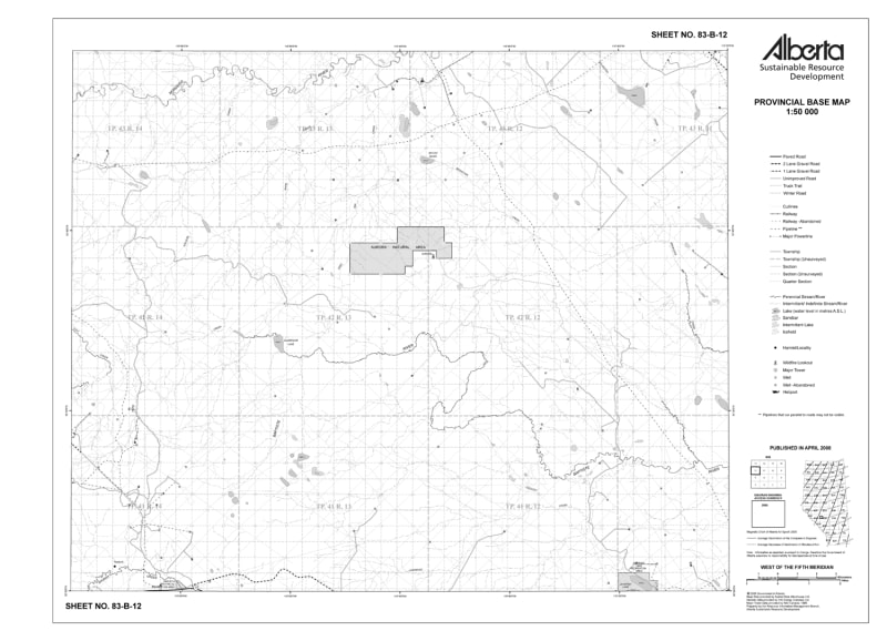 83B12R Alberta Resource Access Map