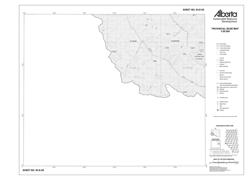83E05R Alberta Resource Access Map