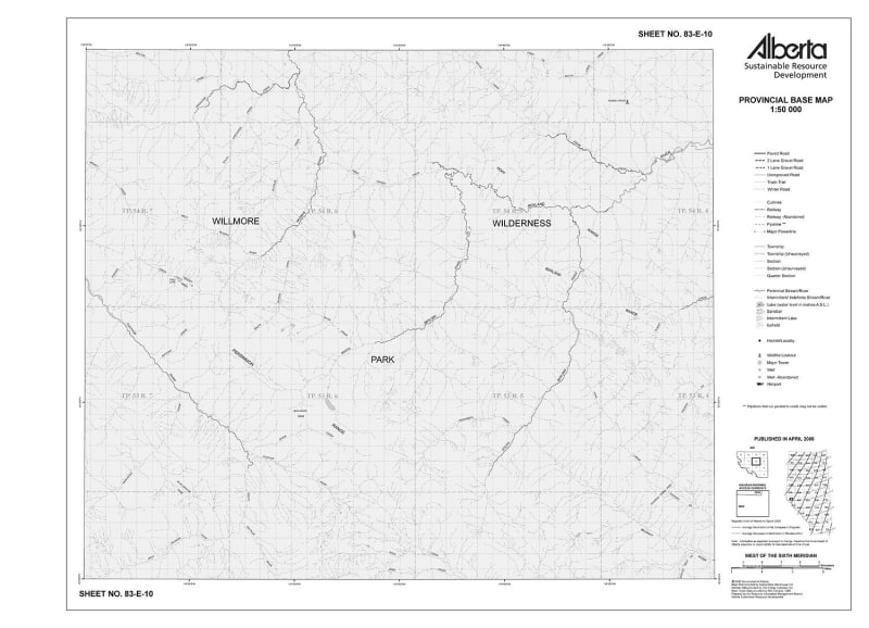 83E10R Alberta Resource Access Map