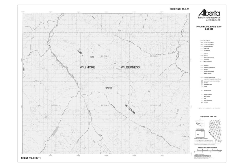 83E11R Alberta Resource Access Map