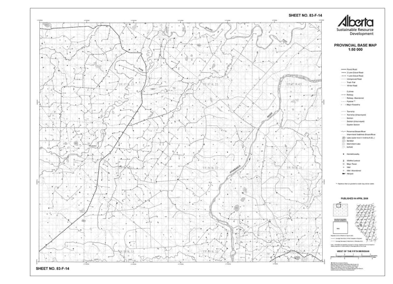83F14R Alberta Resource Access Map