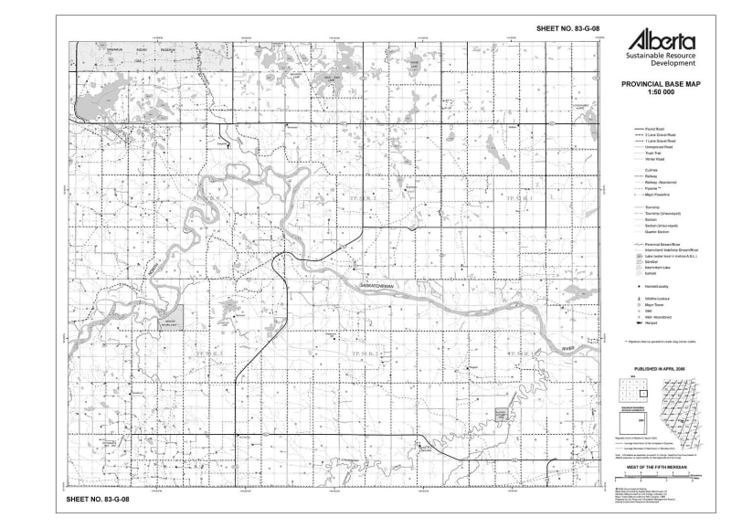 83G08R Alberta Resource Access Map