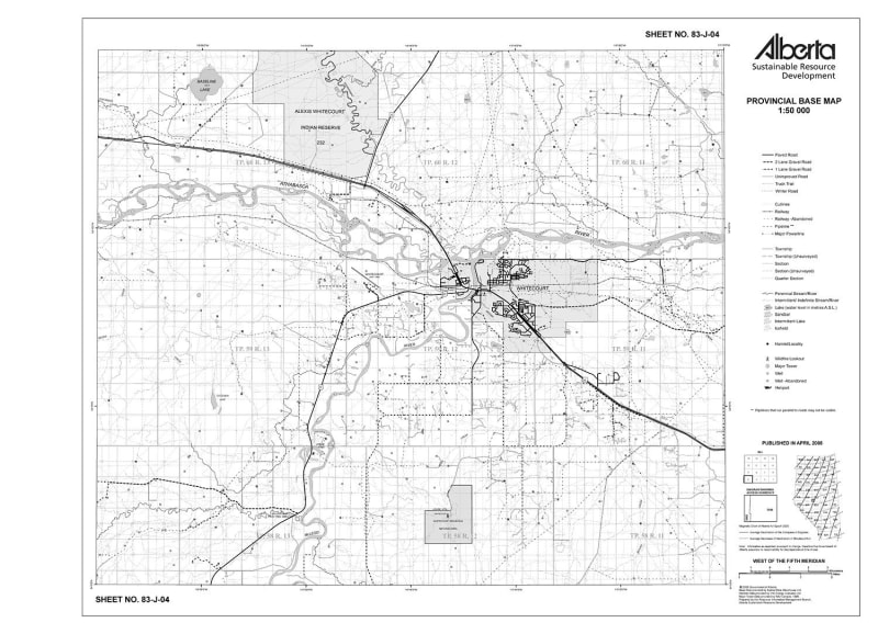 83J04R Alberta Resource Access Map
