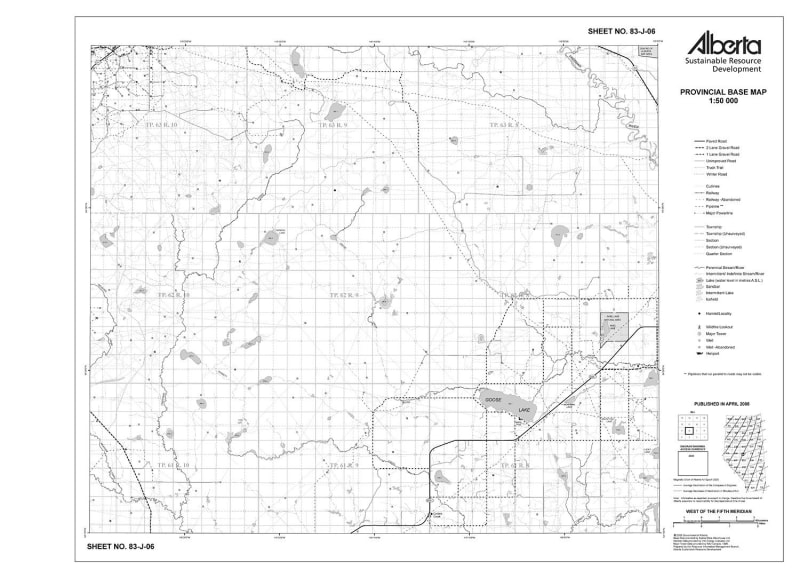 83J06R Alberta Resource Access Map