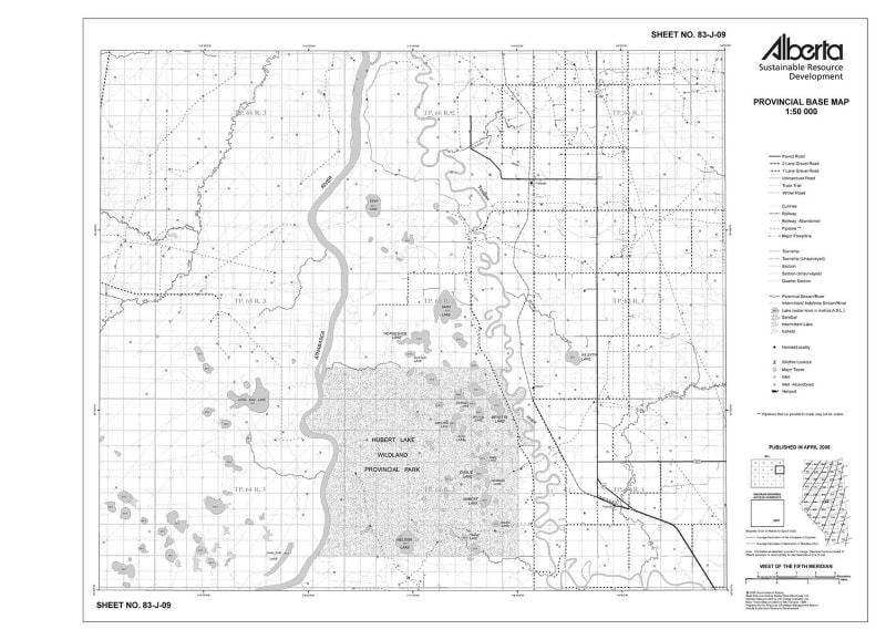83J09R Alberta Resource Access Map