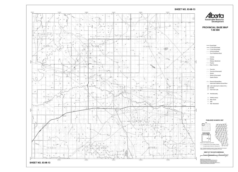 83M13R Alberta Resource Access Map