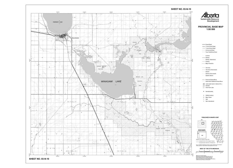 83N10R Alberta Resource Access Map