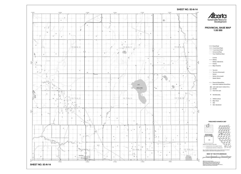 83N14R Alberta Resource Access Map