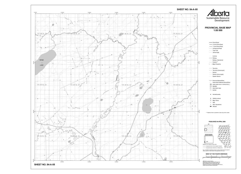 84A05R Alberta Resource Access Map