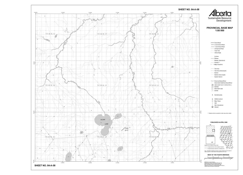 84A08R Alberta Resource Access Map