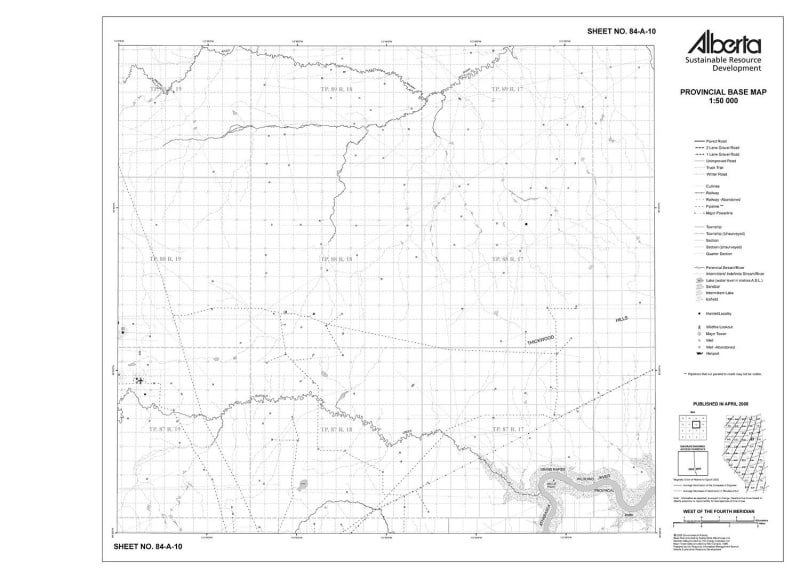84A10R Alberta Resource Access Map